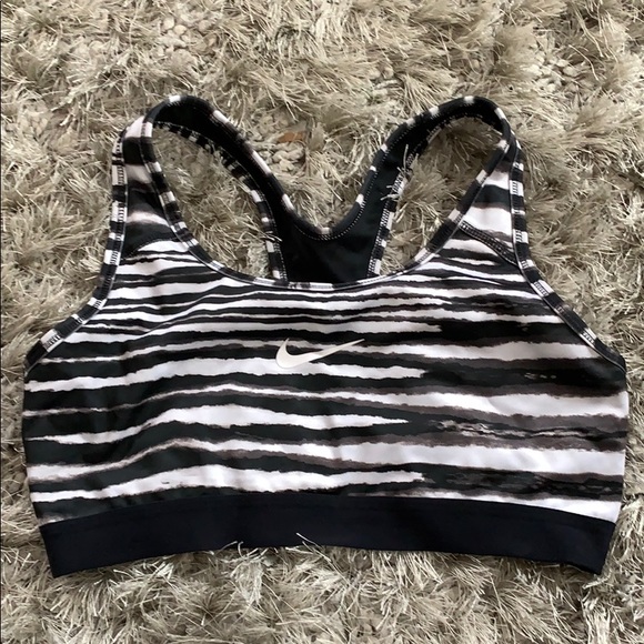 zebra print sports bra